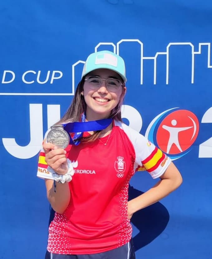 Copa del Mundo de Gwangju MEDALLA DE PLATA en arco compuesto para Andrea Muñoz en arco compuesto mujeres.