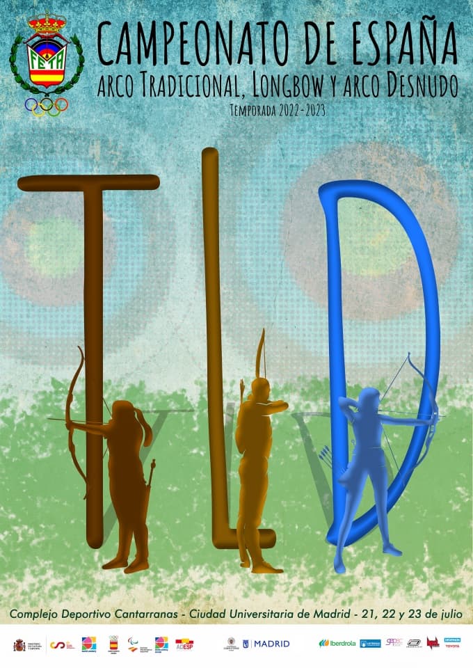CAMPEONATO DE ESPAÑA DE ARCO TRADICIONAL, LONGBOW y ARCO DESNUDO AL AIRE LIBRE - MADRID 2023