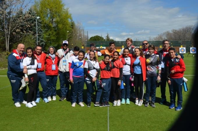 Seis medallas en la 1ª tirada de la liga RFETA de cadetes y menores de 14 años, con el podio de cadetes hombres completo